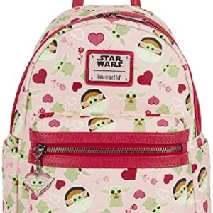 Loungefly Star Wars The Mandalorian Grogu Hearts Mini Backpack