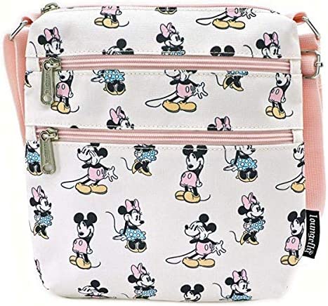 Loungefly x Disney Mickey and Minnie Mouse Pastel Nylon Crossbody - Image 2
