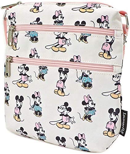 Loungefly x Disney Mickey and Minnie Mouse Pastel Nylon Crossbody