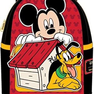 Loungefly x Disney Mickey and Pluto Mini Backpack (Amazon Exclusive)
