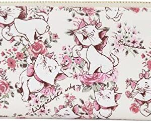 Loungefly Disney Aristocats Marie Cat Kitten I'm a Lady White Pink Floral Wallet