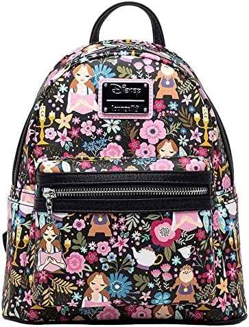 Loungefly Disney Beauty and the Beast Belle Floral Mini Backpack ...