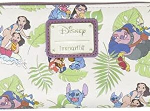 Loungefly Disney Lilo and Stitch Allover Print Zip Around Wallet