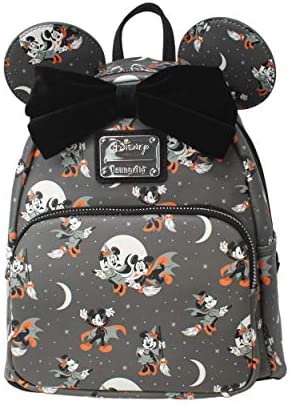 Loungefly Disney Mickey and Minnie Mouse Halloween Womens Double Strap Shoulder Bag Purse