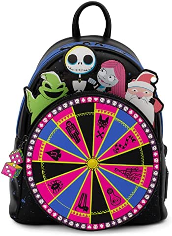 Loungefly Disney Nightmare Before Christmas Oogie Boogie Wheel Womens Double Strap Shoulder Bag Purse