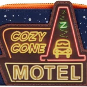 Loungefly Disney Pixar Moments Cozy Cone Zip Around Wallet Cars One Size