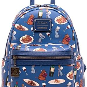 Loungefly Disney Pixar Ratatouille Remy and Emile Allover Print Women's Double Strap Shoulder Bag Purse