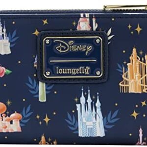Loungefly Disney Princesses Castles All Over Print Faux Leather Wallet