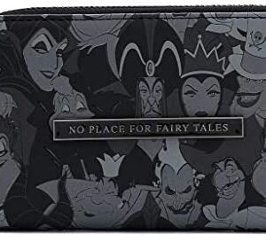 Loungefly Disney Villains Debossed All Over Print Zip Around Wallet