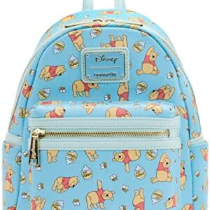 Loungefly Disney Winnie the Pooh All Over Print Womens Double Strap Shoulder Bag Purse