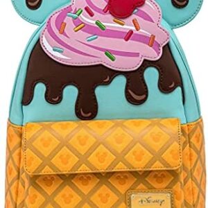 Loungefly x Disney Mickey and Minnie Mouse Sweets Ice Cream Mini Backpack