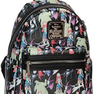 The Nightmare Before Christmas Allover Watercolor Character Print Mini Backpack