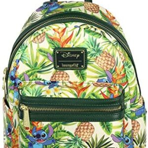 Loungefly Disney Lilo & Stitch Hawaiian Pineapple All Over Print Mini Backpack
