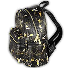 Tinkerbell pixie dust peter pan lost boys believe in fairies Loungefly bag neverland Black Backpack