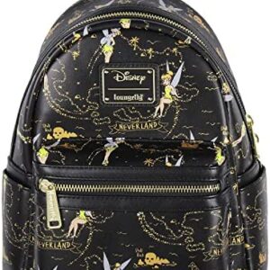 Loungefly Disney Tinkerbell Neverland Treasure Map All-Over Print Little Bit Of Pixie Dust Mini Backpack
