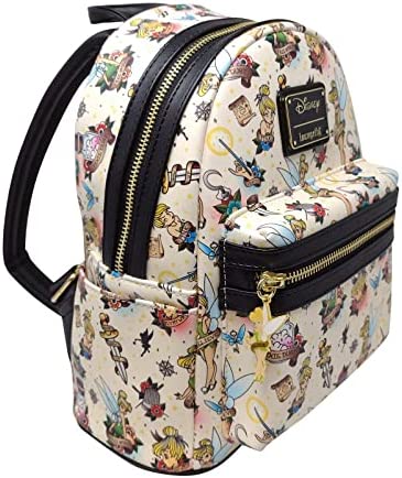 Loungefly Disney Peter Pan Tinkerbell Tattoo Print Mini Backpack ...