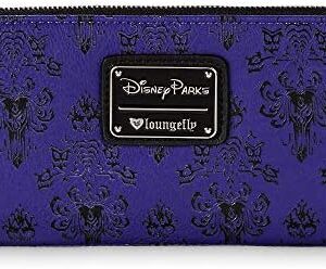 Disney Parks Loungefly Purple Haunted Mansion Wallpaper Wallet