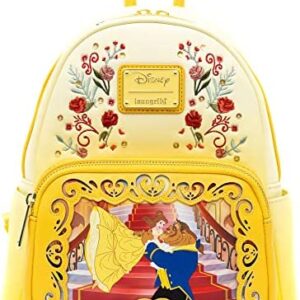 Loungefly Disney Beauty and the Beast, Princess Stories Series Belle Mini Backpack, Ballroom