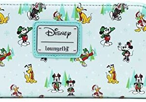 Loungefly Disney Classics, Disney Holiday Sensational Six Wallet, Mickey Mouse Minnie Donald Daisy Goofy Pluto
