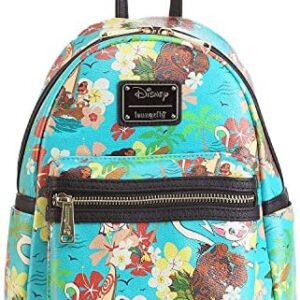 Loungefly Disney Moana Floral Allover Print Womens Double Strap Shoulder Bag Purse