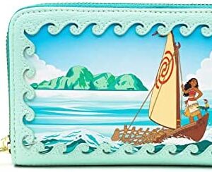 Loungefly Disney Moana, Princess Stories Series Moana Wallet, Te fiti Hei Hei Pua Maui