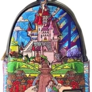 Loungefly Disney Princess Castle Series Belle Womens Double Strap Shoulder Bag Purse