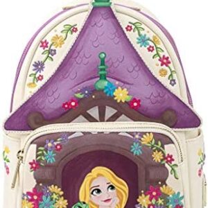 Loungefly Disney Tangled Tower Scene Womens Double Strap Shoulder Bag Purse