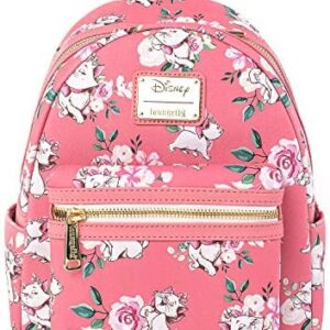 Loungefly Disney The Aristocats Marie Pink Floral Allover-Print Mini Fashion Handbag Backpack WDBK1287