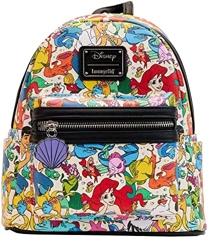 Loungefly Disney The Little Mermaid All Over Print Womens Double Strap Shoulder Bag Purse