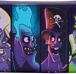 Loungefly Disney Villains in the Dark Zip Around Wallet