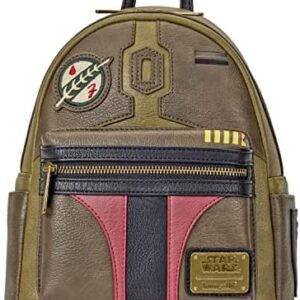 Loungefly Star Wars Boba Fett Original Cosplay Womens Double Strap Shoulder Bag Purse