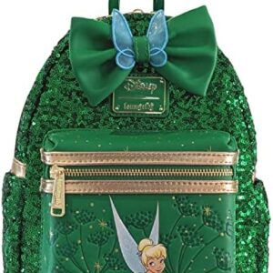 Loungefly Tinkerbell Green Sequin Mini Double Strap Shoulder Bag