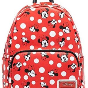 Loungefly Women's Disney Minnie Mouse Polka Dot Red Double Strap Shoulder Bag Purse