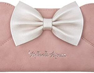 Loungefly x Disney Minnie Mouse Ears Bow Zip Around Wallet, Pink, One Size
