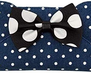 Loungefly x Minnie Mouse Denim Polka Dot Zip-Around Wallet