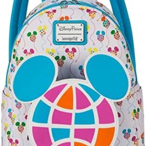 Loungefly - Disney - Mickey Mouse Theme Park Balloons - Fashion Mini Backpack,White