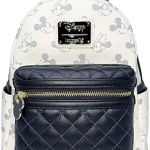 Loungefly Disney Mickey and Minnie Mouse Allover Debossed Womens Double Strap Shoulder Bag Purse