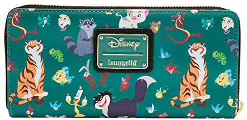 Loungefly Disney Princess Sidekicks All Over Print Mini Backpack Bag Wallet
