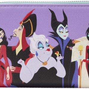 Loungefly Disney Villains Color Block Zip Around Wallet