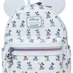 Loungefly Bibbidi x Exclusive Pastel Rainbow Mickey Mouse Poses Mini-Backpack, Spring, Easter