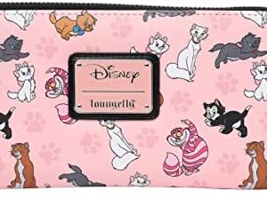 Loungefly Disney Cats Wallet Zip Around Clutch Faux Leather