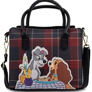 Loungefly Disney Lady And The Tramp Plaid Dinner Crossbody