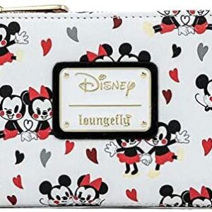 Loungefly Disney Mickey and Minnie Mouse Love AOP Faux Leather Wallet
