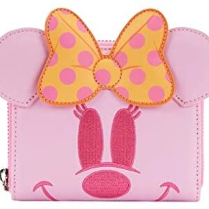 Loungefly Disney Pastel Ghost Minnie Glow in the Dark Women's Zip-Around Wallet