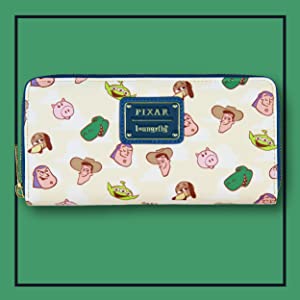 Loungefly x Disney Toy Story Allover Character Faux Leather Zip Around Wallet Christmas Holiday Gift