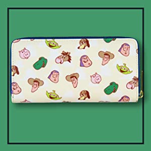 Loungefly x Disney Toy Story Allover Character Faux Leather Zip Around Wallet Christmas Holiday Gift