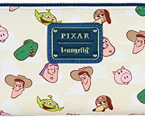 Loungefly x Disney Toy Story Allover Character Face Print Faux Leather Zip Around Wallet