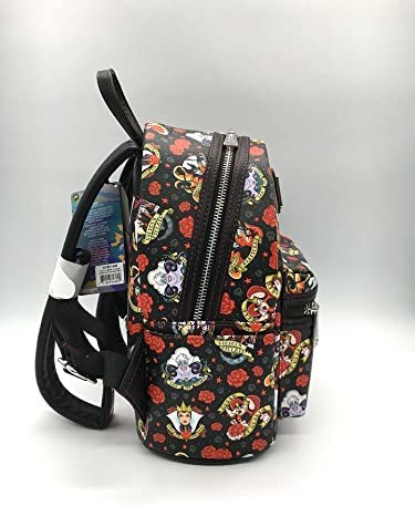 Loungefly Disney Villains Tattoo All Over Print Women's Mini Backpack Bag - Image 2