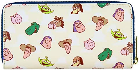 Loungefly x Disney Toy Story Allover Character Face Print Faux Leather Zip Around Wallet - Image 4