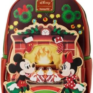 Loungefly Disney Mickey and Minnie House Hot Cocoa Fireplace Double Strap Shoulder Bag